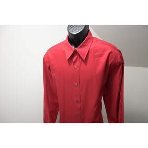 Eddie Bauer Dress Shirt Dark Red Long Sleeve Classic Fit Mens Size XL NWT